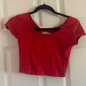 Ambiance Apparel Red Crop Top
